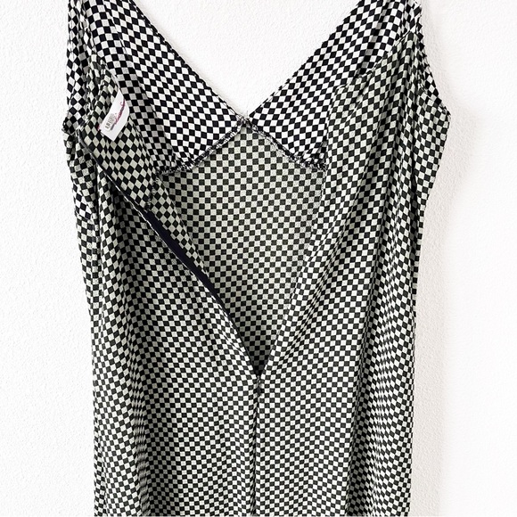 Lisa Says Gah Checkered Printed Spaghetti Strap Midi Dress - Picture 9 of 10